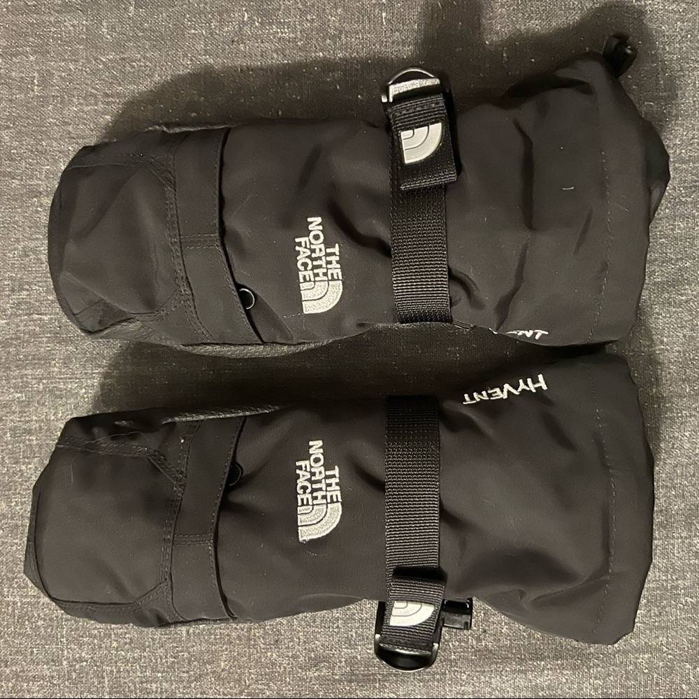 The North Face Black Mittens Gloves Water Proof Snow Youth Small